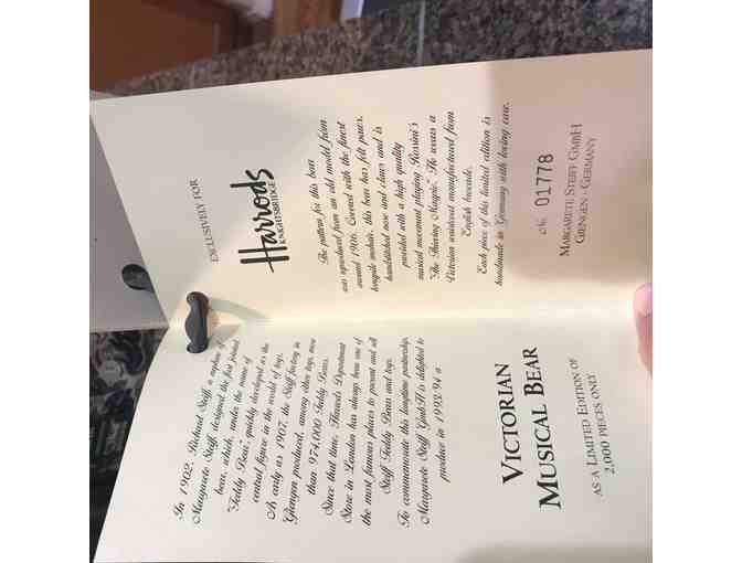 Steif Victorian Musical Bear for Harrods