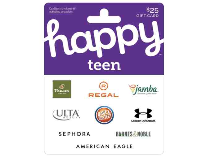 $25 HAPPY TEEN GIFT CARD - Photo 1