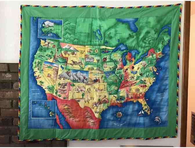 Hand quilted- Quilt of the United States