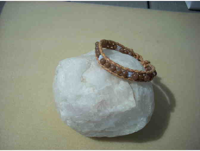 Rose Jade and Blue Lace Agate Bracelet