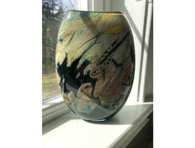Large Handmade Art Glass Vase