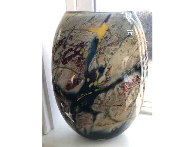 Large Handmade Art Glass Vase