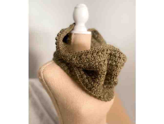 Handmade Green Cowl Scarf