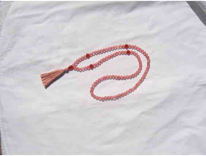 Handmade Cherry Quartz Tassel Necklace