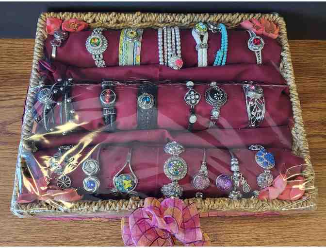 Beautiful Basket of Snap Jewelry