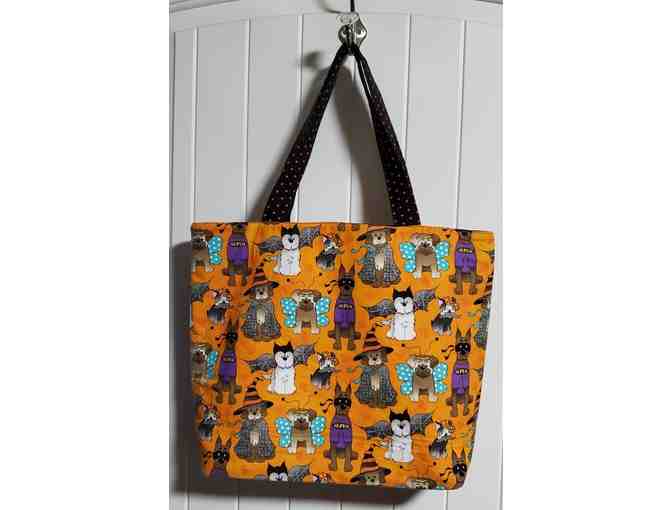 Halloween Dog Tote with Zipper top