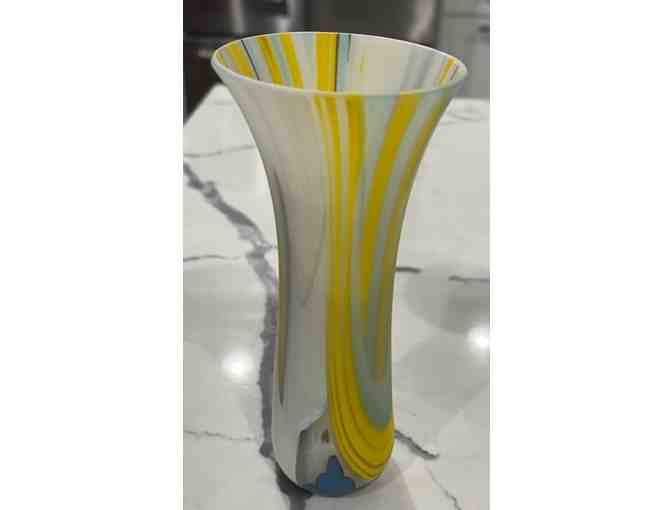6in tall fused glass vase (Zip code 60646 Local Pickup Only)