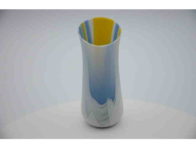 5in vase, fused glass (Zip code 60646 Local Pickup Only)