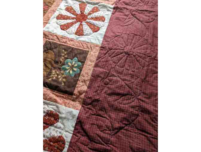 Handmade Throw Sized Quilt Red