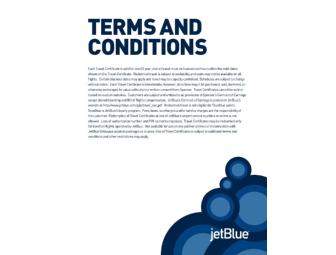 Two Jet Blue Plane Tickets