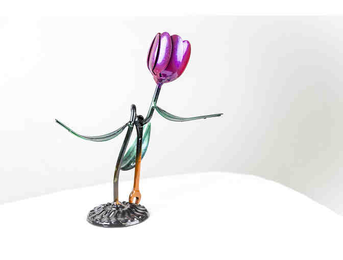 Metal Tulip Sculpture by Ron Finch