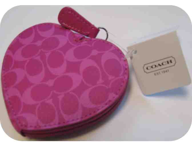 Coach heart coin purse