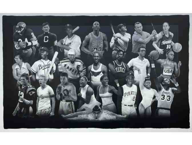 Adam Port's Iconic Athletes Sports Art - 30"x50" - Photo 1