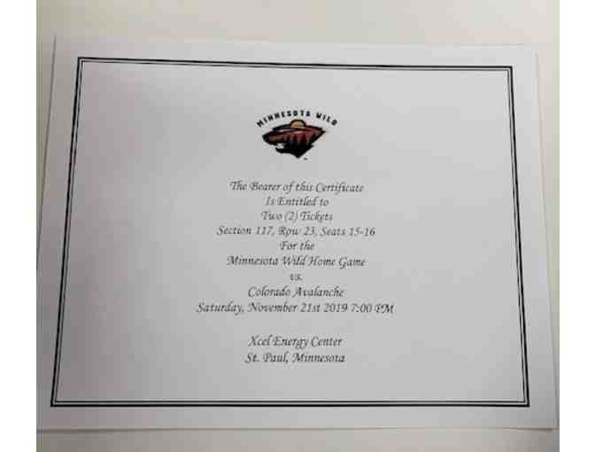 Pair of Minnesota Wild Tickets