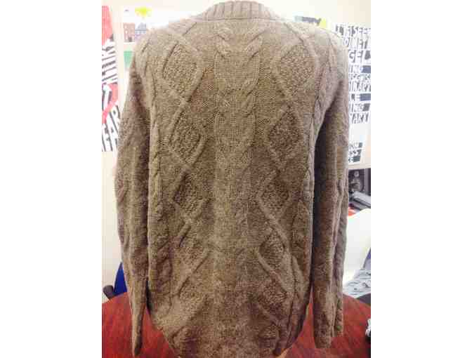 Alpaca Light Brown Knitted Sweater By Peruvian Connection.