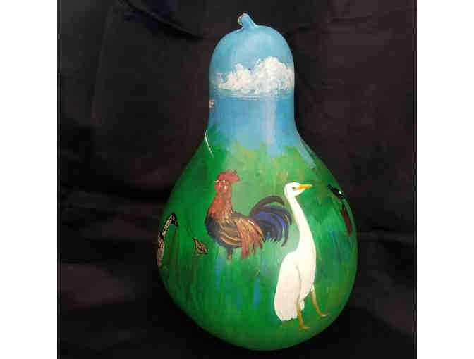 Hand-painted 'Birds of Kaua`i' Gourd