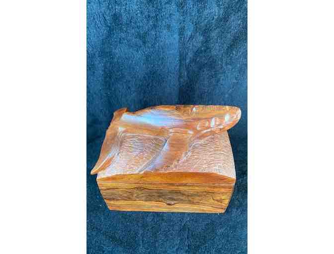 Handcrafted Ironwood Art - Humpback Whale Box