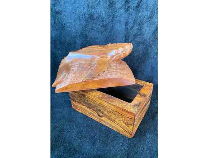 Handcrafted Ironwood Art - Humpback Whale Box