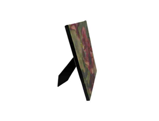 10x8' Giclee Easel 'Burgundy Flora'