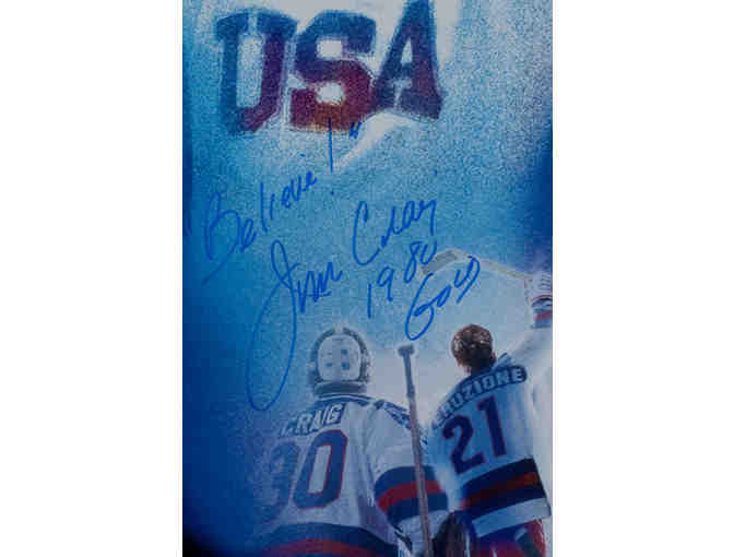 'Miracle' Poster autographed by 1980 Olympic Gold Medalist Jim Craig