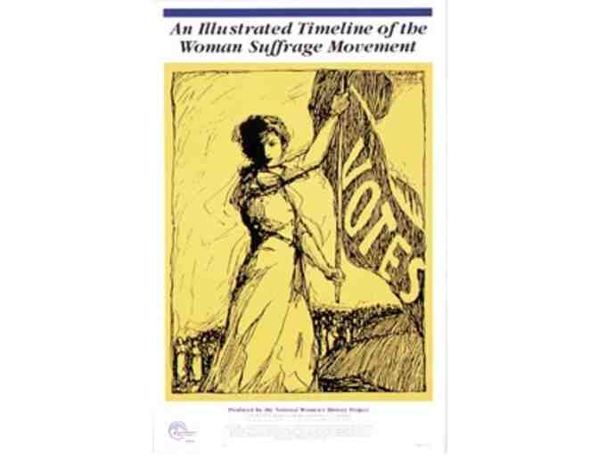 CD of Illustrated Timeline of Woman Suffrage Prints set of 8 - 11" x 17" - Photo 1