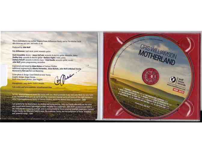 Cris Williamson MOTHERLAND autographed by Cris Williams