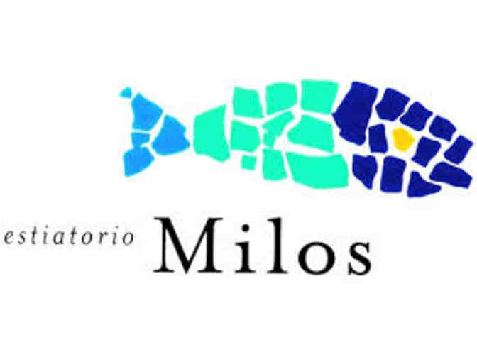 A $100.00 Dining Certificate to Estiatorio Milos