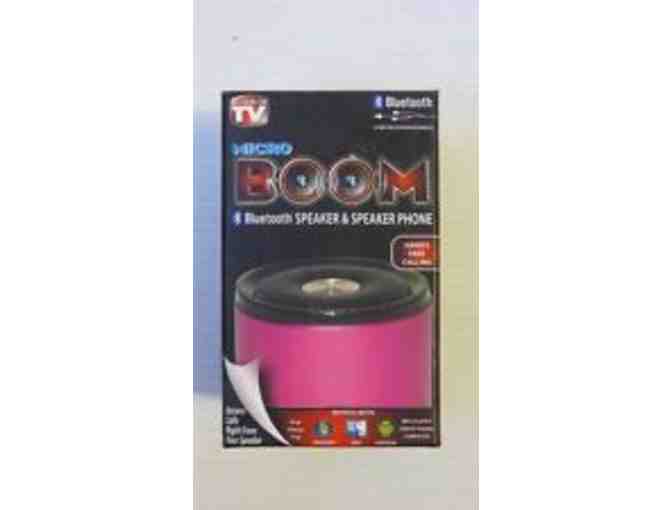 Micro BOOM Bluetooth Speaker & Speaker Phone in Hot Pink