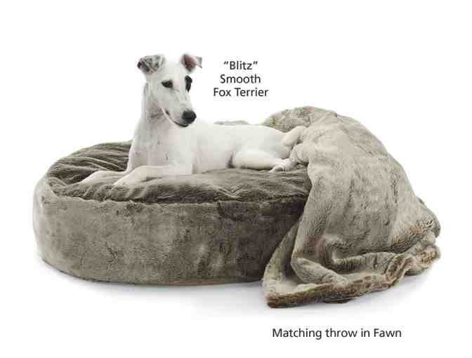HuggleLuxx Faux-Fur Dog Bed, Throw and Toys-- Doggie Dream Set