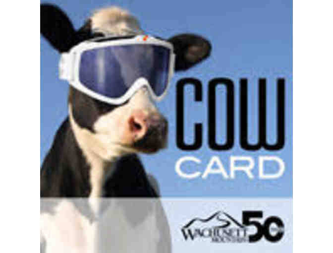 Wachusett Mountain, Princeton MA , $50 'Cow Card' Gift Certificate