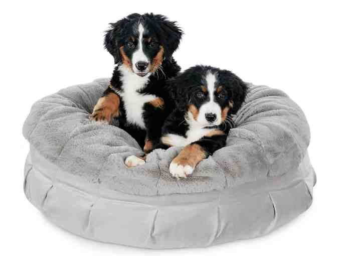 Animals Matter Ruby UltraLuxe Faux-Fur Ortho Nest Dog Bed--You Choose Size and Color