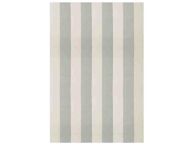 Dash & Albert Woven Cotton Rug, 4' x 6' 'Yacht Stripe Ocean'