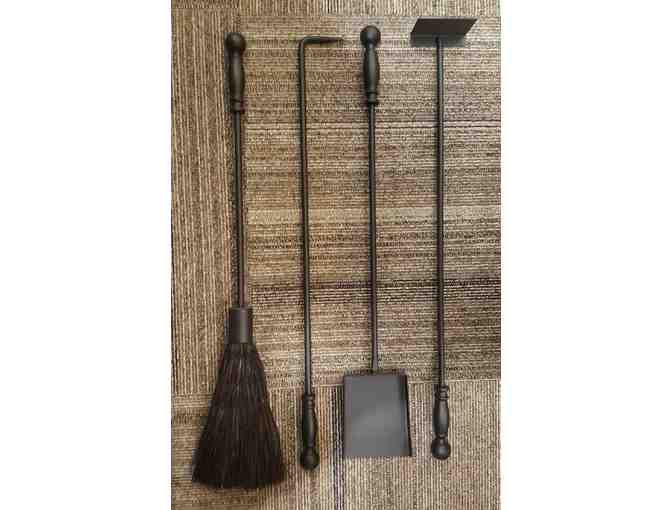 Black Fireplace Tool Set with Ball Handles