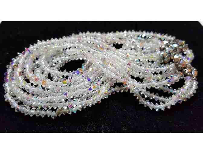 Vintage Swarovski Crystal 'Aurora Borealis' Five-Strand Necklace