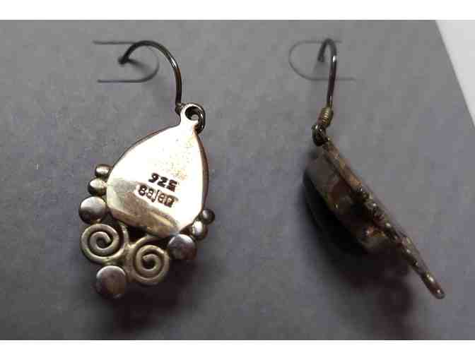 Vintage Sajen Sterling Silver and Onyx Earrings