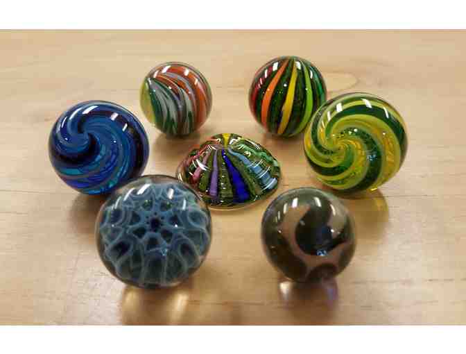 Art Glass Marbles - Set of Six - Photo 2
