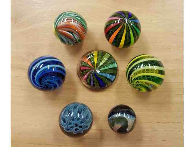 Art Glass Marbles - Set of Six - Photo 1