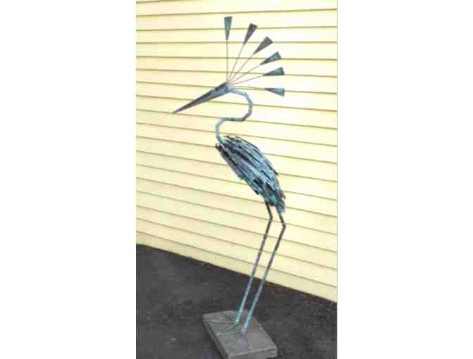 Copper Bird Sculpture 'Constance' by Charles Gibbs