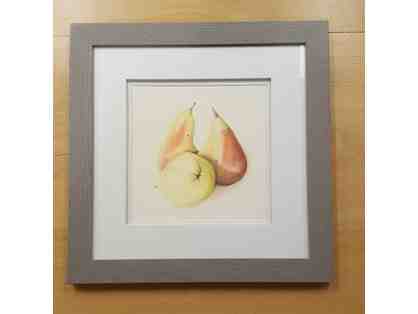 Framed Botanical Print "Forelle Pears", by Judith Baker