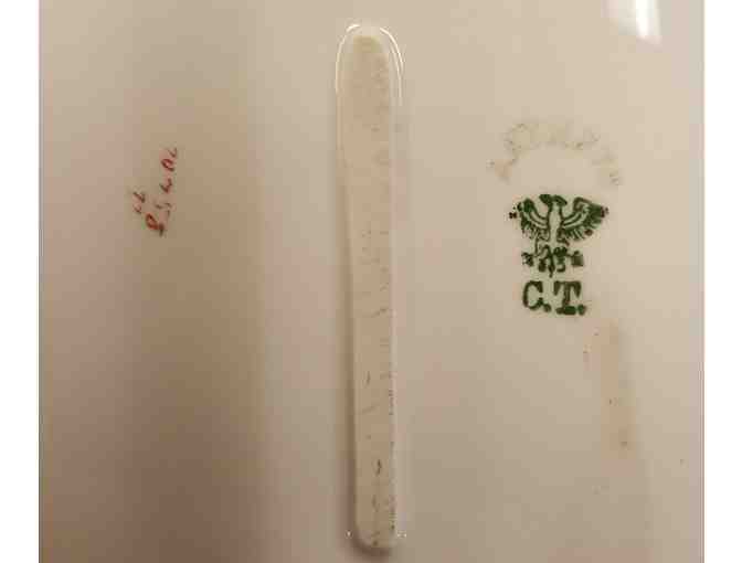 Roses and Violets Antique Tielsch Serving Dish