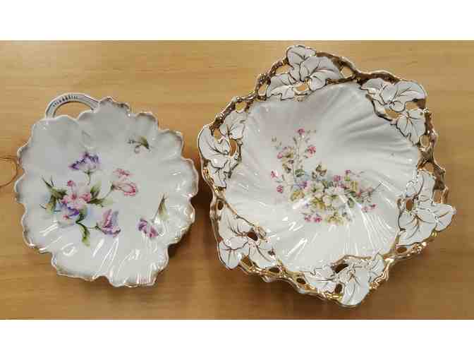 Two Antique German Porcelain Serving Dishes