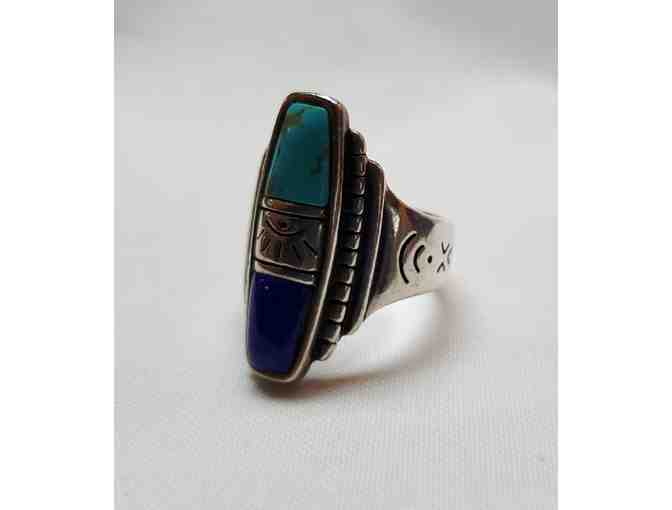 Lapis, Turquoise, and Sterling Ring