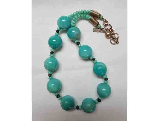 Amazonite and Sterling Silver Necklace by Desiree Yellowhorse - Photo 1