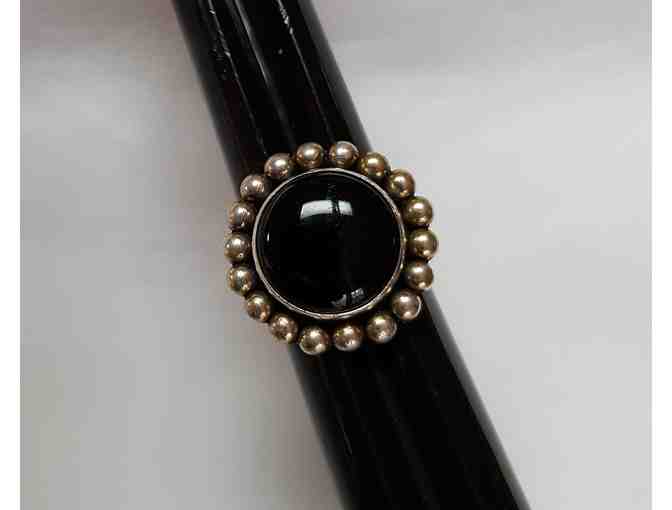 Black Onyx and Sterling Silver Ring by Little Yellowhorse - Photo 2