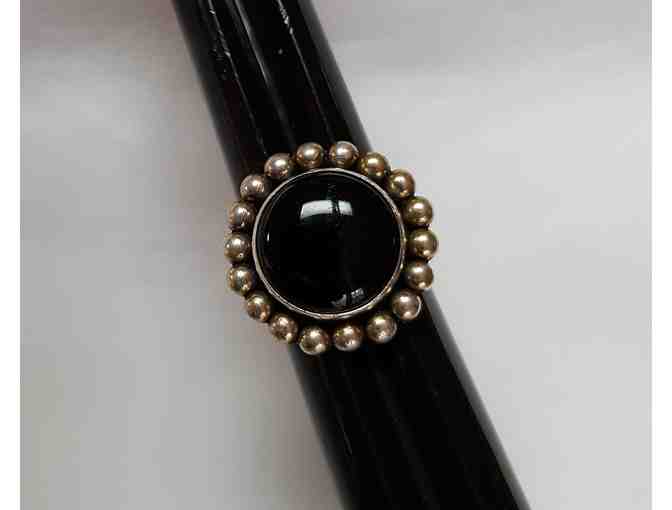 Black Onyx and Sterling Silver Ring by Little Yellowhorse