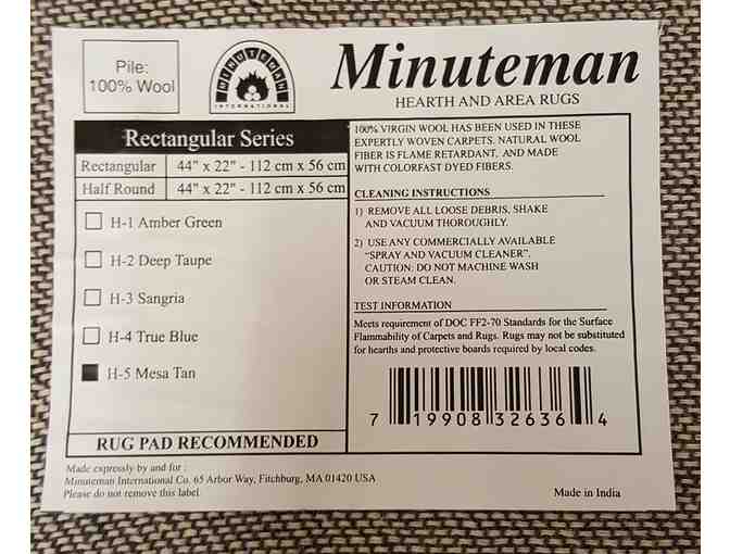 Rectangular 100% Wool Hearth Rug 'Mesa Tan' by Minuteman International