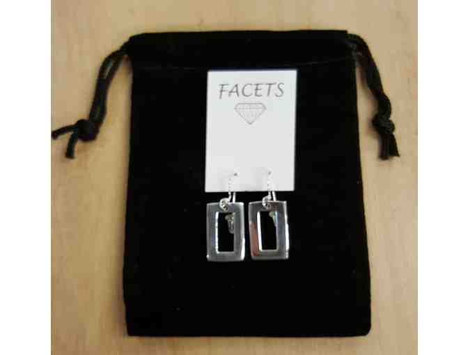 Hand Dyed Silk Collage Scarf and Sterling Silver Earrings