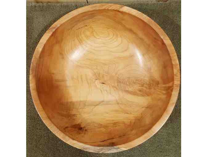 Hand Turned Maple Wood Bowl 11 1/4 ' Diameter, by Rick Manganello