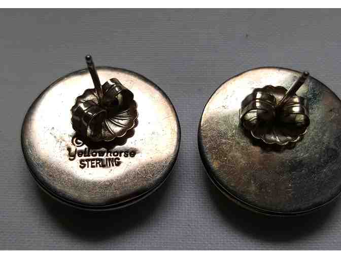 Vintage Sterling Silver and Onyx Earrings, by Artie Yellowhorse