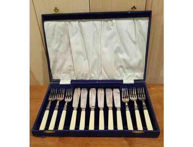 Vintage Fish Knives and Forks, Set of 6 Each